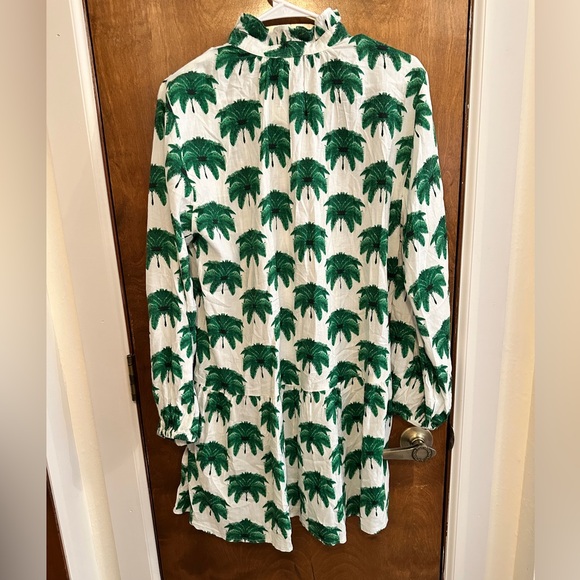 NWT H&M Tropical Ruffle Collar Dress Size M - Picture 10 of 14